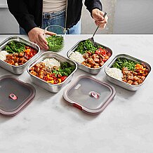 Black+Blum Small 1.1L Kare Çelik Saklama Kabı - 5