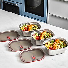 Black+Blum Medium Çelik 3lü Saklama Kabı Seti - 6
