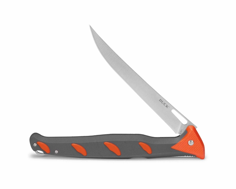 Buck 148 Hookset Fileto Bıçağı, Turuncu-Gri - 2