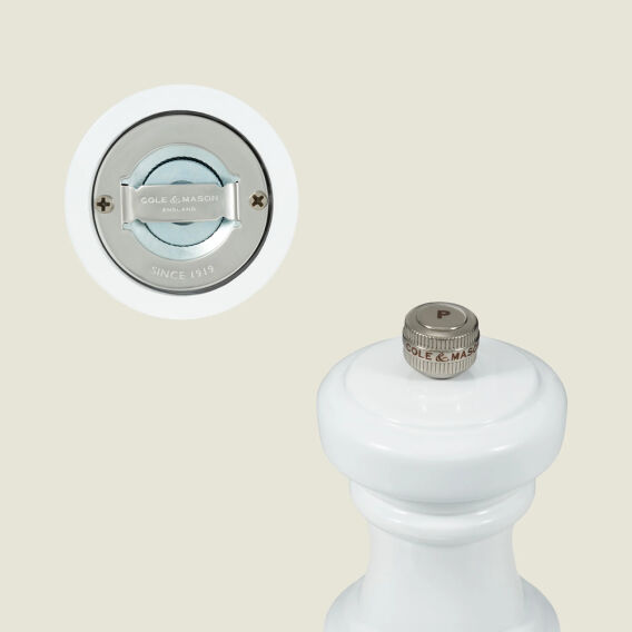 Cole & Mason Hoxton Parlak Beyaz Biber Değirmeni 104mm - 4