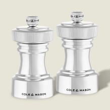 Cole & Mason Hoxton Gümüş Kaplama Tuz ve Biber Değirmenleri 104mm - 1