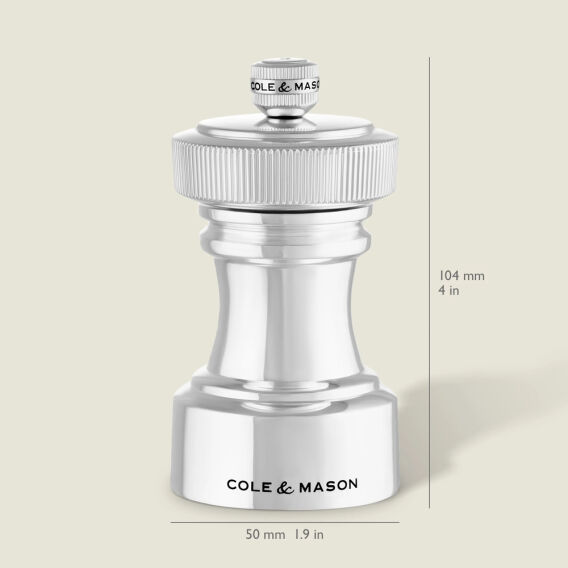 Cole & Mason Hoxton Gümüş Kaplama Tuz ve Biber Değirmenleri 104mm - 4