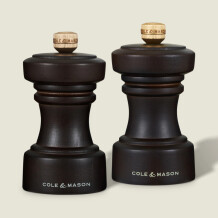 Cole & Mason Hoxton Çikolata Renkli Tuz ve Biber Değirmenleri 104mm - 1