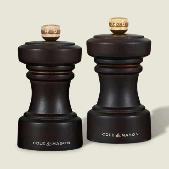 Cole & Mason Hoxton Çikolata Renkli Tuz ve Biber Değirmenleri 104mm - 1