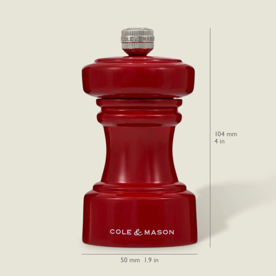 Cole & Mason Hoxton Parlak Kırmızı Tuz Değirmeni 104mm - 4