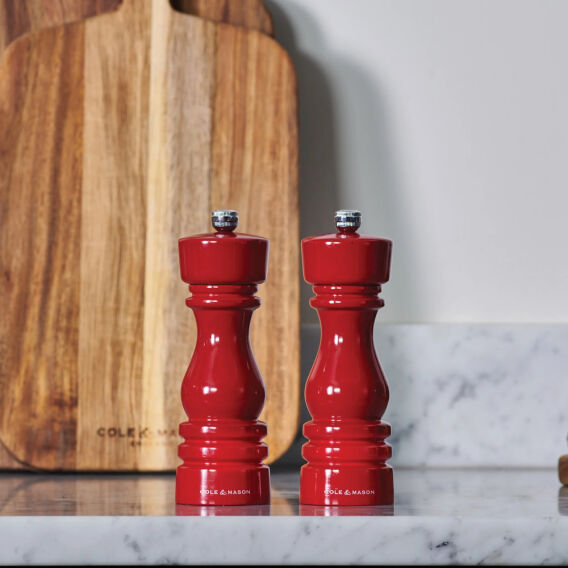 Cole & Mason London Parlak Kırmızı Tuz ve Biber Değirmenleri 180mm - 2