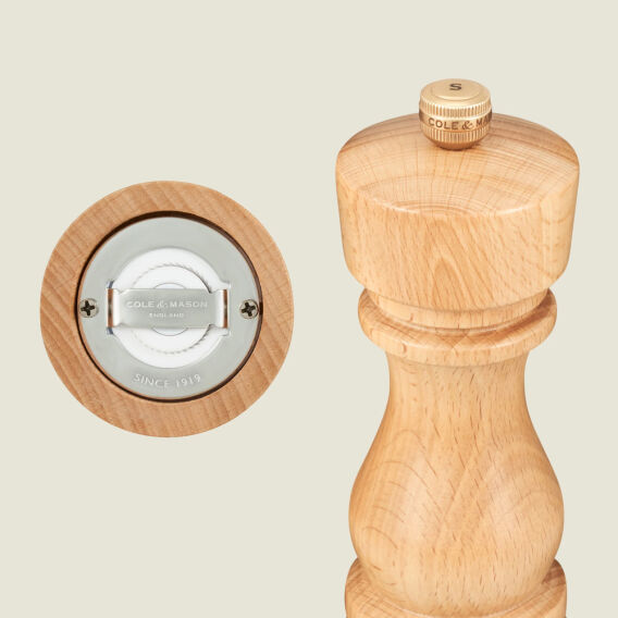 Cole & Mason Londra Doğal Kayın Tuz ve Karabiber Değirmenleri 220mm - 6