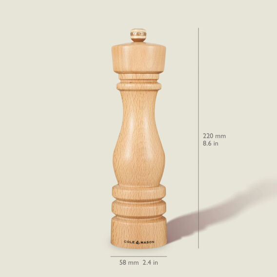 Cole & Mason Londra Doğal Kayın Tuz ve Karabiber Değirmenleri 220mm - 7