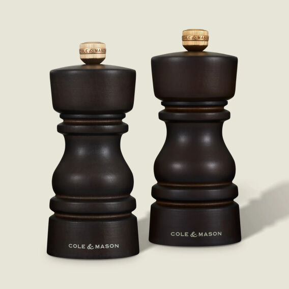 Cole & Mason London Çikolata Renkli Ahşap Tuz ve Biber Değirmenleri 130mm - 1