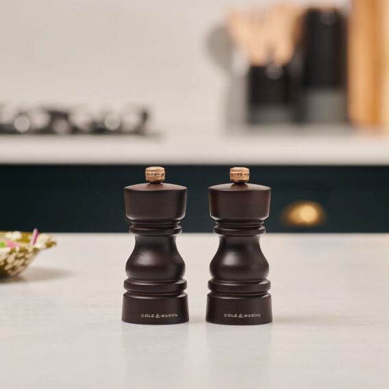 Cole & Mason London Çikolata Renkli Ahşap Tuz ve Biber Değirmenleri 130mm - 3