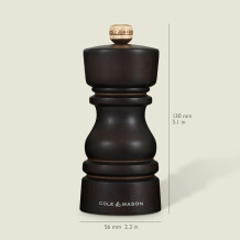 Cole & Mason London Çikolata Renkli Ahşap Tuz ve Biber Değirmenleri 130mm - 5