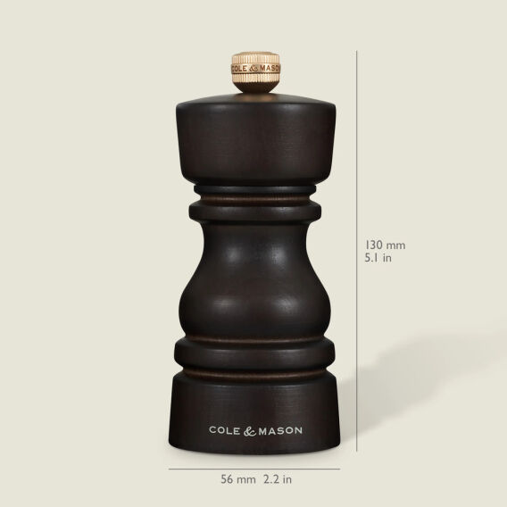 Cole & Mason London Çikolata Renkli Ahşap Tuz ve Biber Değirmenleri 130mm - 5
