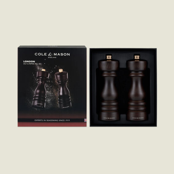 Cole & Mason London Çikolata Renkli Ahşap Tuz ve Biber Değirmenleri 180mm - 8
