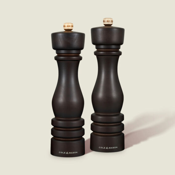 Cole & Mason London Çikolata Renkli Ahşap Tuz ve Biber Değirmenleri 220mm - 1