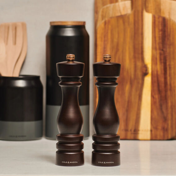 Cole & Mason London Çikolata Renkli Ahşap Tuz ve Biber Değirmenleri 220mm - 3