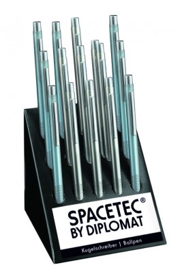 ​​​​​​Diplomat D10542942 Spacetec Pocket Pearl Tükenmez Kalem, 15li Stand - 1