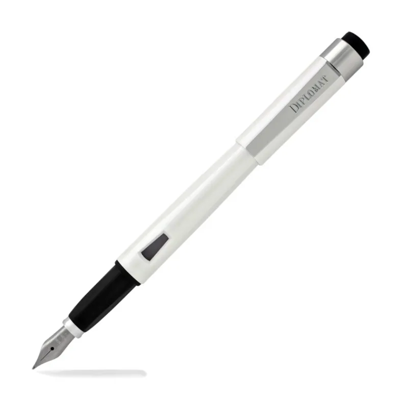 ​​​​​​Diplomat D40901025 Magnum Soft Touch Beyaz Dolma Kalem, Medium Uç - 1