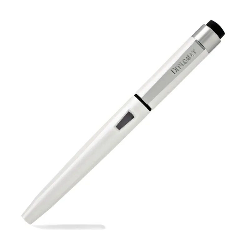 ​​​​​​Diplomat D40901025 Magnum Soft Touch Beyaz Dolma Kalem, Medium Uç - 4