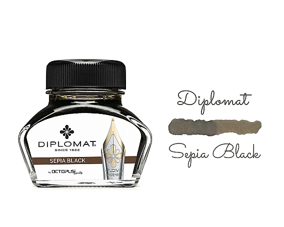 ​​​​​​Diplomat 41001001 30ml Sepia Siyah Mürekkep - 6