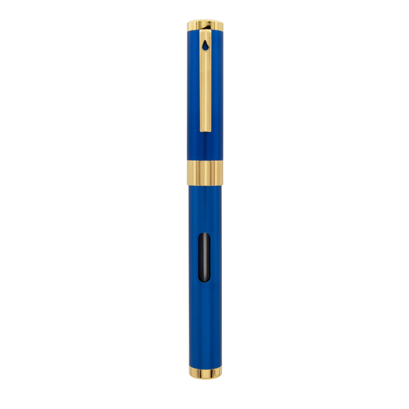 Diplomat D40504015 Nexus Mavi Altın Dolma Kalem, Medium 14K Altın Uç - 1