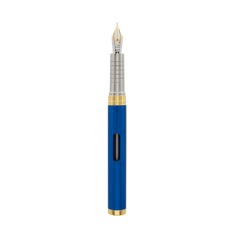 Diplomat D40504015 Nexus Mavi Altın Dolma Kalem, Medium 14K Altın Uç - 2