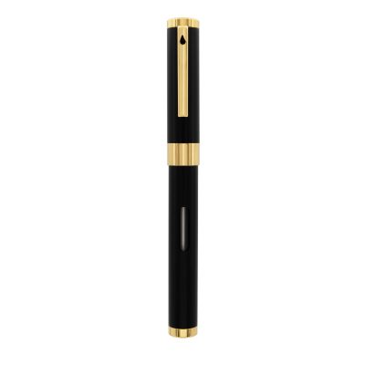 Diplomat D40502015 Nexus Nexus Siyah Altın Dolma Kalem, Medium 14K Altın Uç - 1