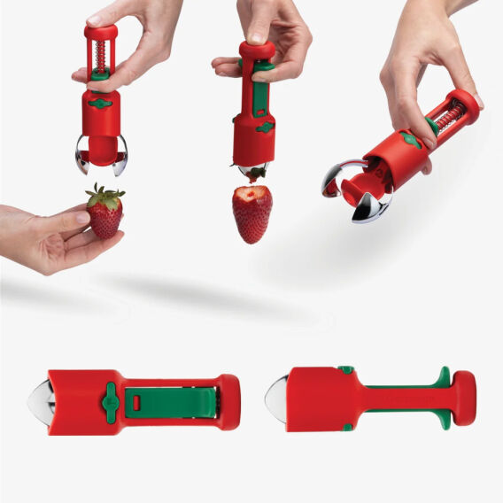 Dreamfarm Hullapit Çilek Sapı ve Çekirdek Çıkarıcı 18li Stand - 1