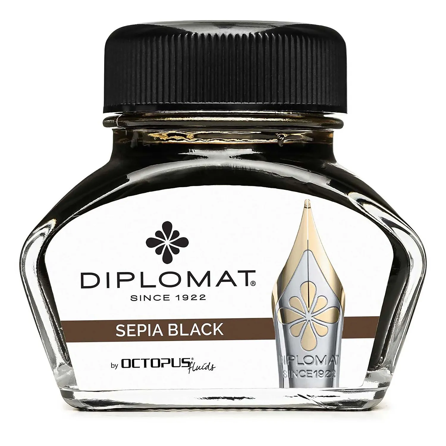 ​​​​​​Diplomat D41001001 30ml Sepia Siyah Mürekkep - 1