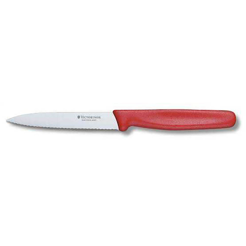 Victorinox 5.0731 10cm Kırmızı Tırtıklı Soyma Bıçağı - 1