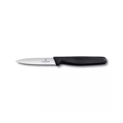 Victorinox 5.3033 8cm Siyah Tırtıklı Soyma Bıçağı - 1