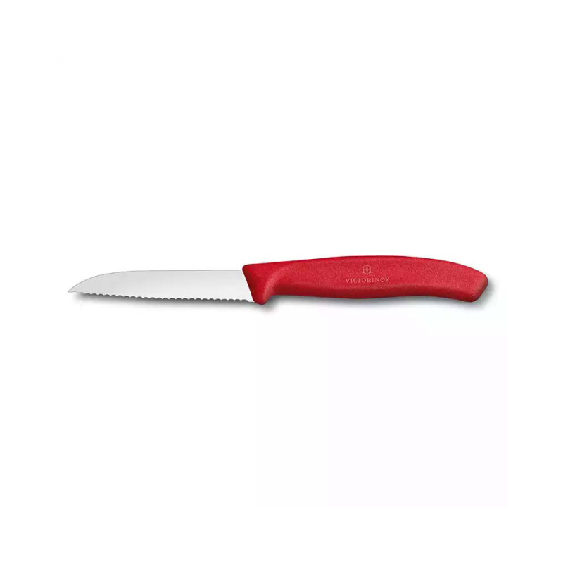 Victorinox 6.7431 8cm Kırmızı Tırtıklı Soyma Bıçağı - 1