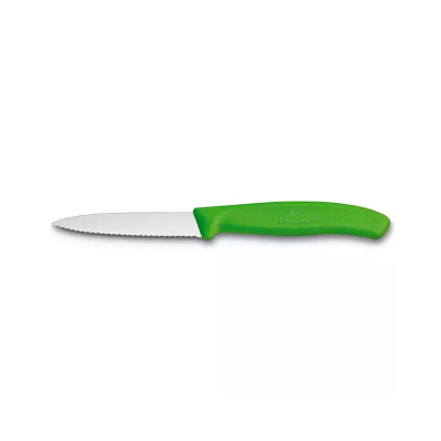 Victorinox 6.7636.L114 8cm Yeşil Tırtıklı Soyma Bıçağı - 1