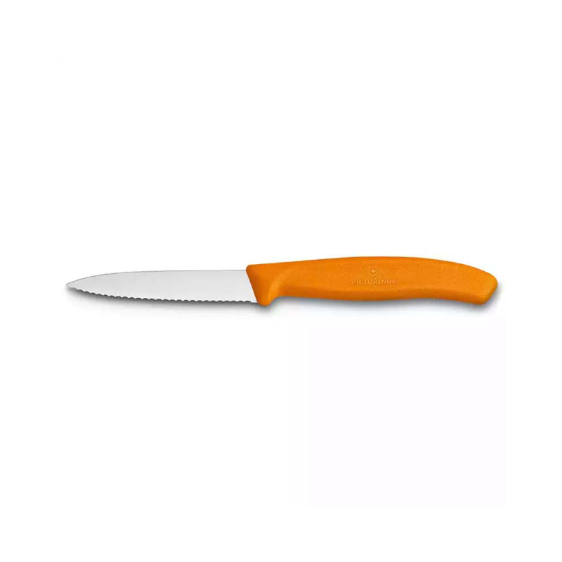 Victorinox 6.7636.L119 8cm Turuncu Tırtıklı Soyma Bıçağı - 1