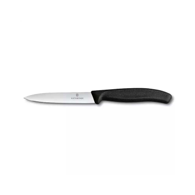 Victorinox 6.7703 10cm Siyah Düz Soyma Bıçağı - 1