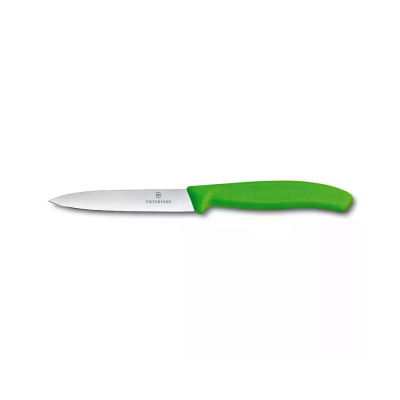 Victorinox 6.7706.L114 10cm Yeşil Düz Soyma Bıçağı - 1