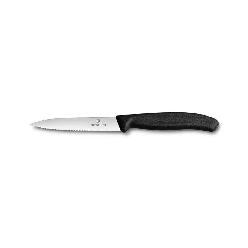 Victorinox 6.7733 10cm Siyah Tırtıklı Soyma Bıçağı - 1