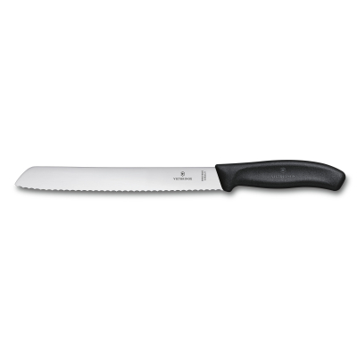Victorinox 6.8633.21G 21cm Siyah Ekmek Bıçağı, Hediye Kutulu - 1