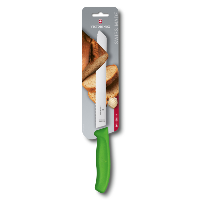 ​​​​​​​​​​​​​​​​​​​​​​​​​​​​​​​​​​​​​​​​​​​Victorinox 6.8636.21L4B 21cm Yeşil Ekmek Bıçağı, Blisterli Paket - 1