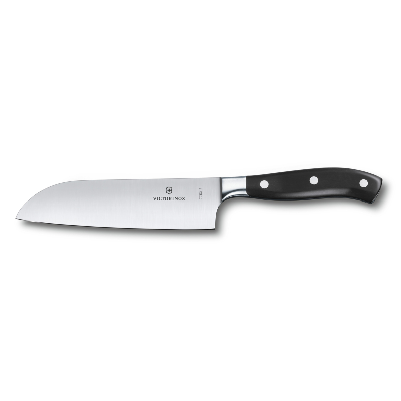 Victorinox 7.7303.17G 17cm Siyah Dövme Çelik Santoku Bıçağı, Hediye Kutulu - 1
