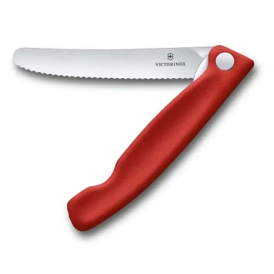 ​​​​​​​​​​​​​​​​​​​​​​​​​​​​​​​​Victorinox 6.7831.FB 11cm Kırmızı Tırtıklı Katlanabilir Domates Bıçağı - 1