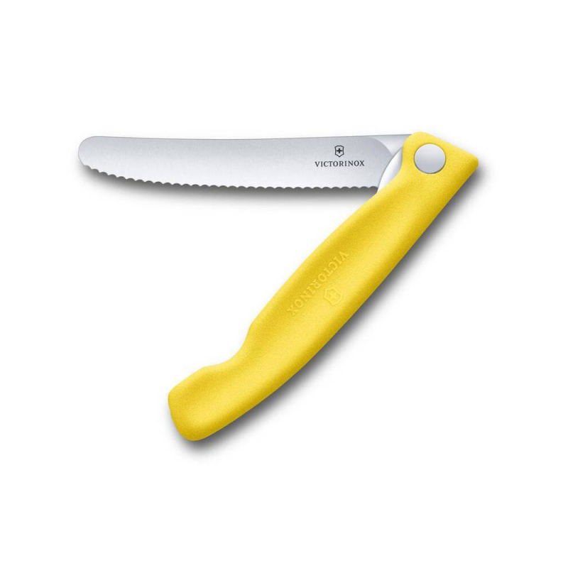 ​​​​​​​​​​​​​​​​​​​​​​​​​​​​​​​​Victorinox 6.7836.F8B 11cm Sarı Tırtıklı Katlanabilir Domates Bıçağı - 1