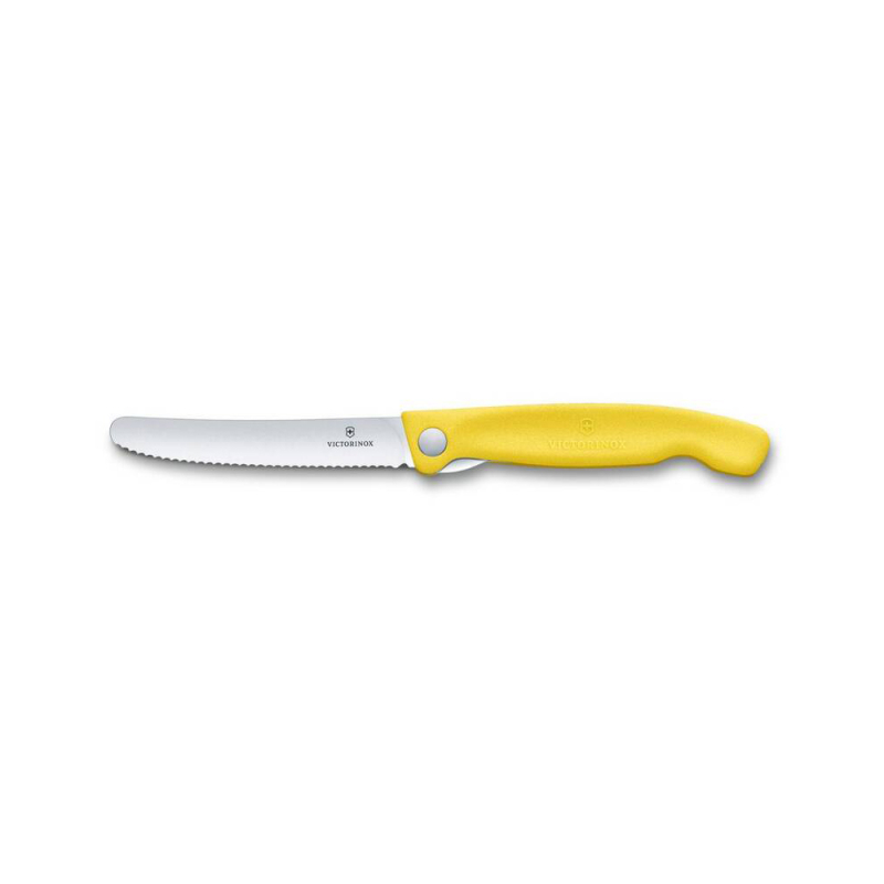 ​​​​​​​​​​​​​​​​​​​​​​​​​​​​​​​​Victorinox 6.7836.F8B 11cm Sarı Tırtıklı Katlanabilir Domates Bıçağı - 5