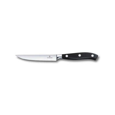 Victorinox 7.7203.12WG Grand Maître 12cm Siyah Tırtıklı Dövme Çelik Biftek Bıçağı, Hediye Kutulu - 1
