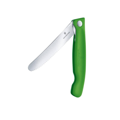 ​​​​​​​​​​​​​​​​​​​​​​​​​​​​​​​​Victorinox 6.7836.F4B 11cm Yeşil Tırtıklı Katlanabilir Domates Bıçağı - 1