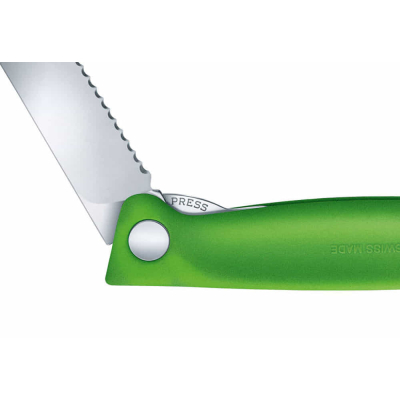 ​​​​​​​​​​​​​​​​​​​​​​​​​​​​​​​​Victorinox 6.7836.F4B 11cm Yeşil Tırtıklı Katlanabilir Domates Bıçağı - 3