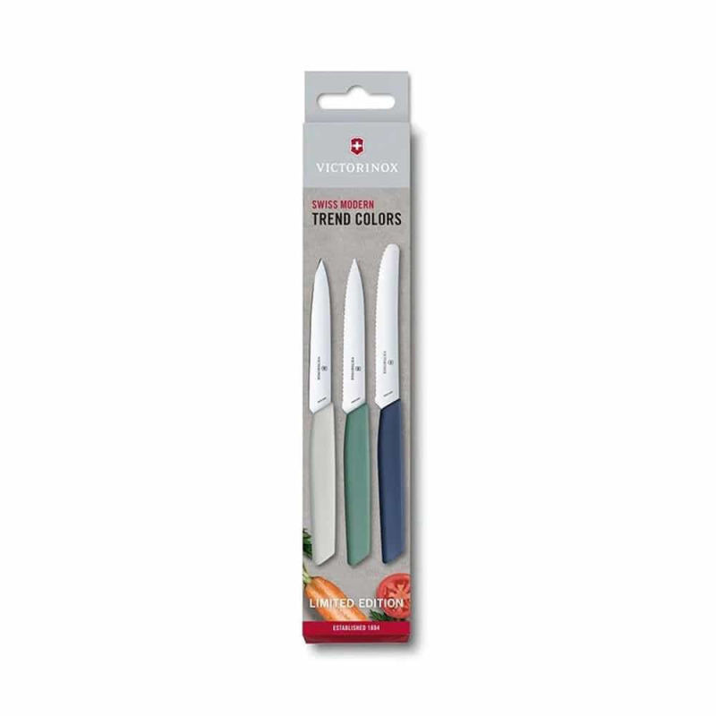 Victorinox 6.9096.3L1 Swiss Modern Renkli 3lü Bıçak Seti 2022 Limitli Üretim - 1