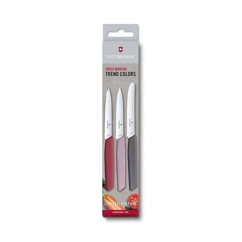 Victorinox 6.9096.3L2 Swiss Modern Renkli 3lü Bıçak Seti 2022 Limitli Üretim - 1