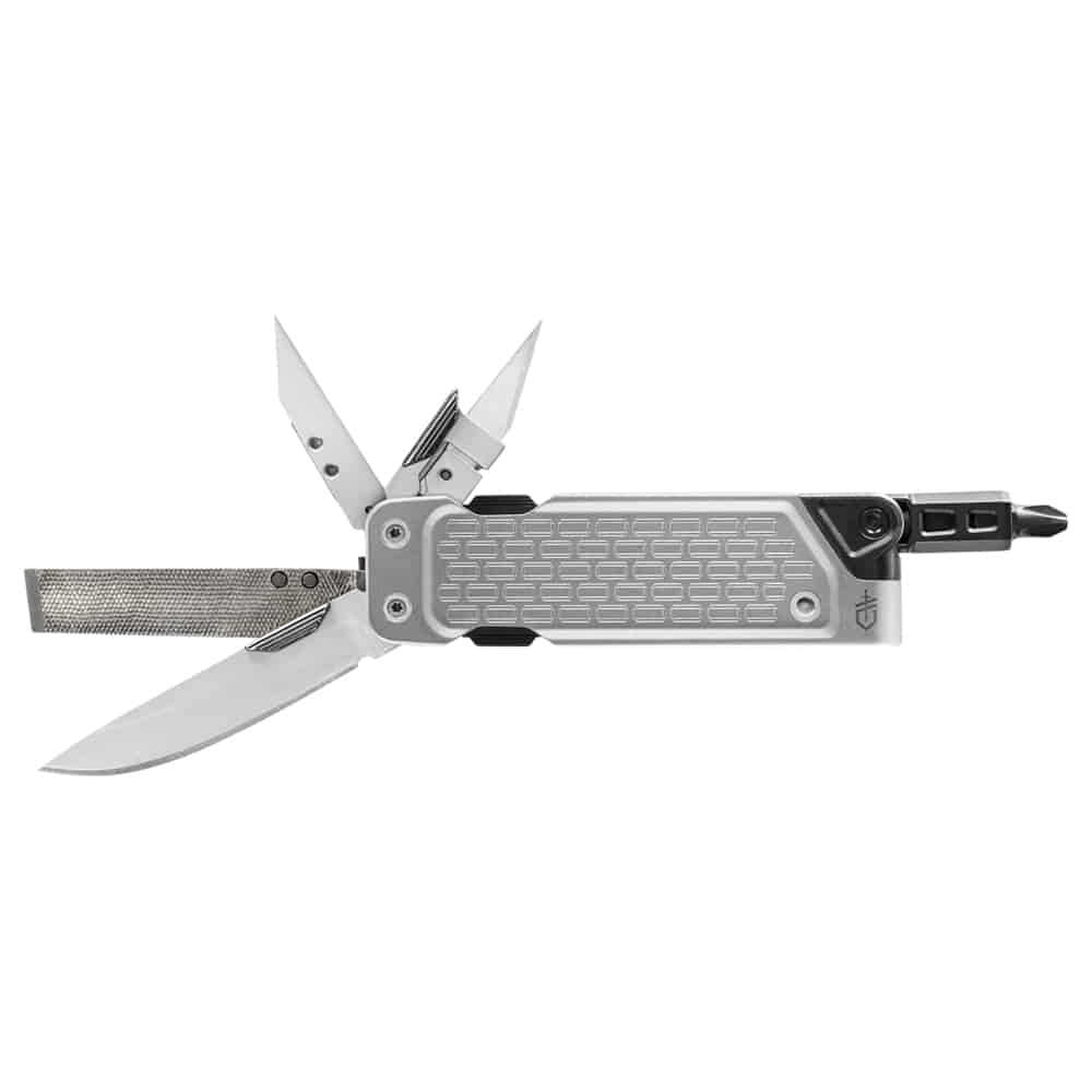 Gerber Gear Lockdown 10-in -1 Çok Amaçlı Çakı - Survival Kazıma Çubuğu - Gümüş