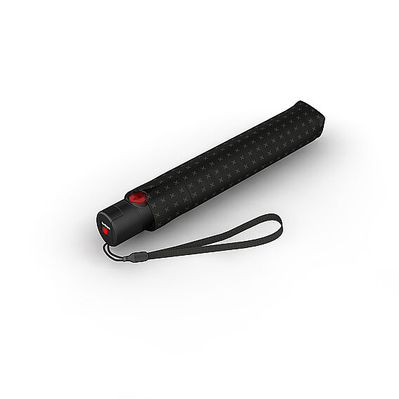 Knirps Ultralight Duomatic Şemsiye, Siyah Desenli - Knirps