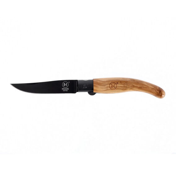 Main Knives 9002 Titanyum Spanish Line 8,7cm Çakı, Zeytin Ağacı - 1